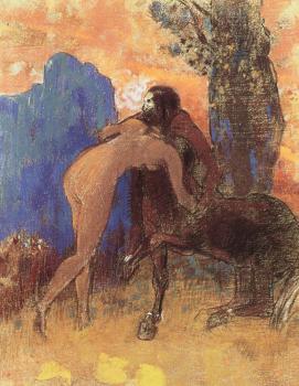 奧蒂諾 雷東 Struggle between Woman and Centaur